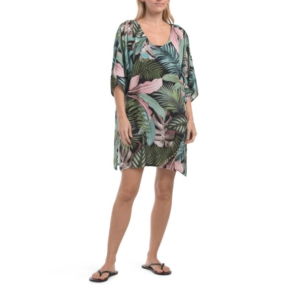 JANTZEN Black Celia Tunic Cover-up Top - Picture 1 of 2